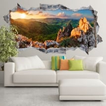 Vinilos atardecer en rocky mountain eslovaquia 3d
