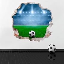 Vinilos de pared campo de fútbol 3d