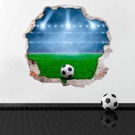 Vinilos de pared campo de fútbol 3d