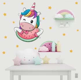 Vinilos infantiles unicornio y estrellas