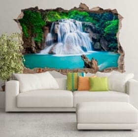 Vinilos 3d cascadas huay mae kamin tailandia