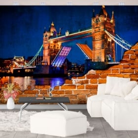 Fotomurales de vinilo pared rota london tower bridge