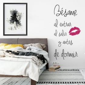 🥇 Vinilos decorativos y pegatinas de frases motivadoras vive, ríe y ama 🥇