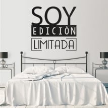 Vinilos decorativos y pegatinas frases soy edición limitada