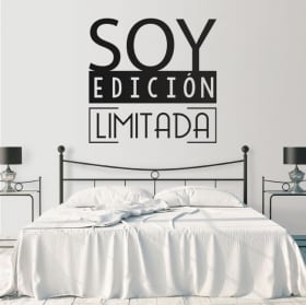 Vinilos decorativos y pegatinas frases soy edici&oacute;n limitada