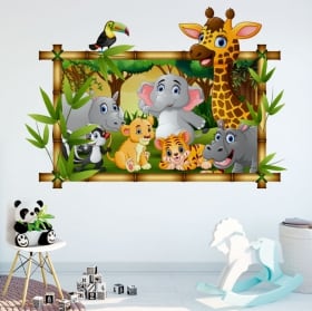 Vinilos habitaciones infantiles animales del zoo