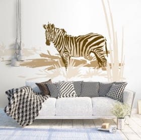 Vinilos decorativos y pegatinas cebra &aacute;frica