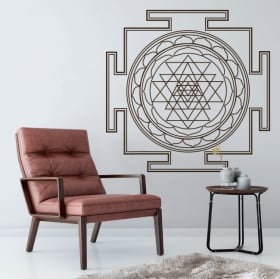 Vinilos decorativos mandalas sri yantra