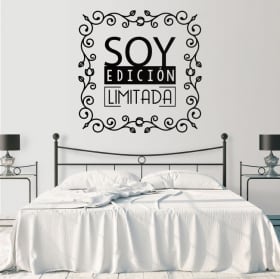 Vinilos decorativos frases edici&oacute;n limitada
