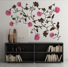 Vinilos rosas decoraci&oacute;n paredes y objetos