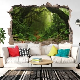 Vinilos decorativos árboles en el bosque 3d
