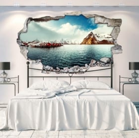 Vinilos decorativos islas lofoten noruega 3d