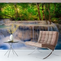 Murales de vinilos cascadas en el bosque