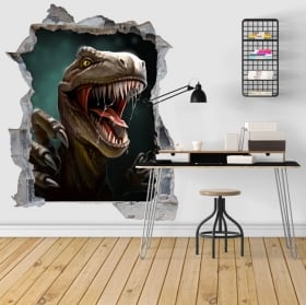 Vinilos decorativos 3d ilustración dinosaurio