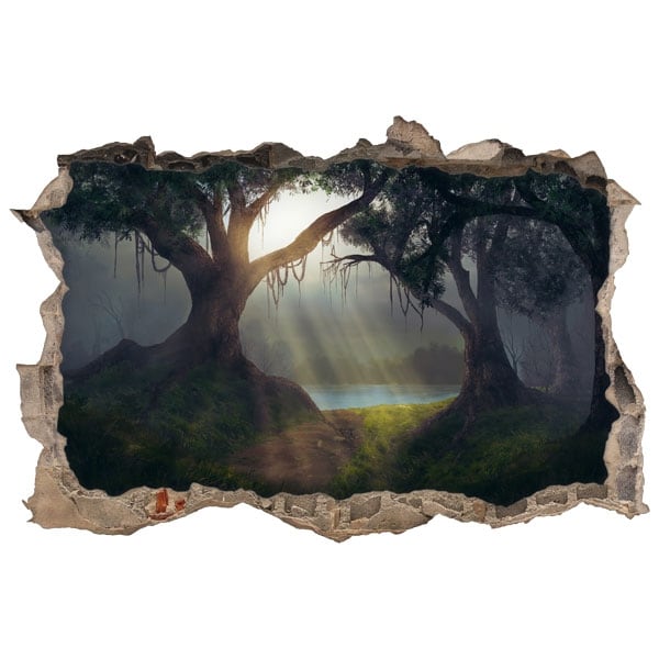 🥇 Vinilos decorativos árboles en el bosque 3D 🥇