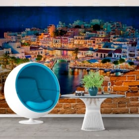 Murales grecia ágios nikolaos isla de creta efecto pared rota