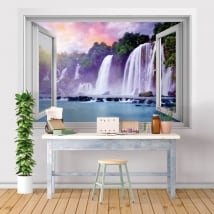 Vinilos ventanas cataratas ban gioc detian 3d
