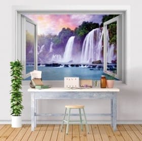 Vinilos ventanas catarata ban gioc detian 3d