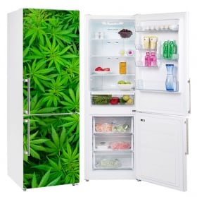 Vinilos decorativos decorar neveras plantas marihuana