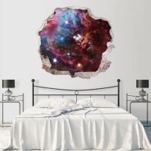 Vinilos decorativos paredes nebulosa espacio 3d