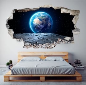 Vinilos decorativos planeta tierra 3d