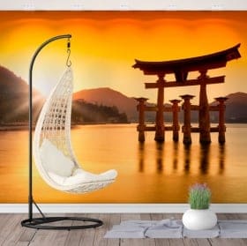 Fotomurales jap&oacute;n torii flotante santuario itsukushima