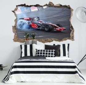 Vinilos decorativos fórmula 1 jenson button 3d
