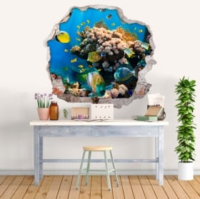 Vinilos y pegatinas peces en el mar 3d
