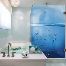 Vinilos mamparas del baño burbujas en el agua