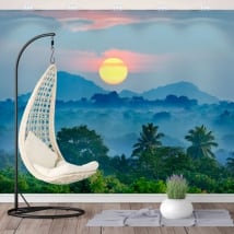 Fotomurales de vinilos atardecer naturaleza sri lanka