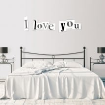 Vinilos decorativos y pegatinas i love you