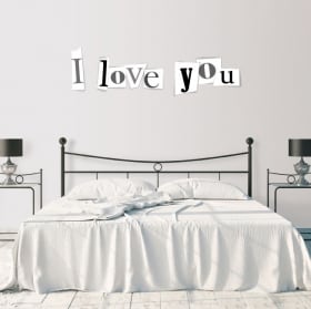 Vinilos decorativos y pegatinas i love you