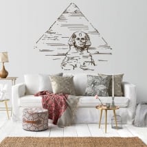 Vinilos decorativos pirámides y gran esfinge de guiza