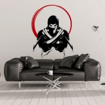 Vinilos decorativos y pegatinas silueta ninja