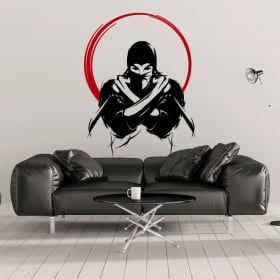 Vinilos decorativos y pegatinas silueta ninja