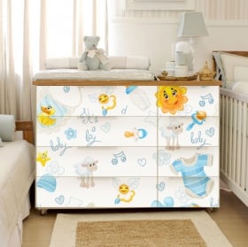 Vinilos adhesivos para c&oacute;modas y muebles de beb&eacute;