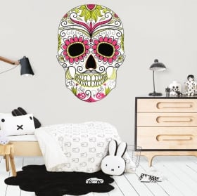 Vinilos decorativos calavera d&iacute;a de los muertos