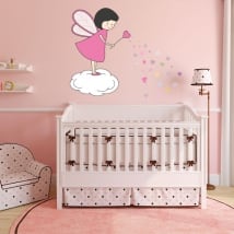 Vinilos infantiles hada corazones