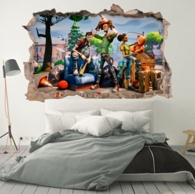 Vinilos decorativos y pegatinas fortnite 3d
