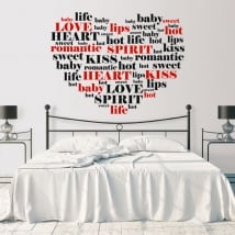 Vinilos decorativos y pegatinas expresiones de amor
