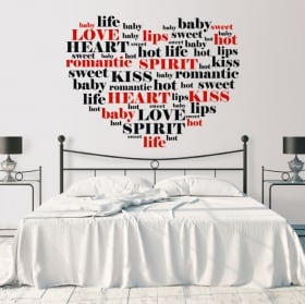 Vinilos decorativos y pegatinas expresiones de amor