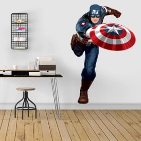 Vinilos decorativos y pegatinas capitán américa