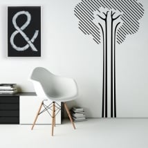 Vinilos decorativos y pegatinas árbol de líneas