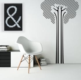 Vinilos decorativos y pegatinas &aacute;rbol de l&iacute;neas