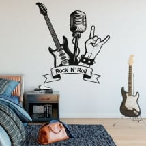 Vinilos decorativos y pegatinas rock and roll