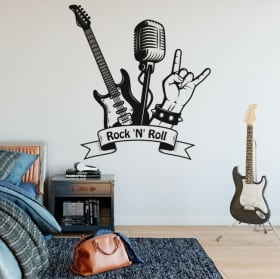Vinilos decorativos y pegatinas rock and roll