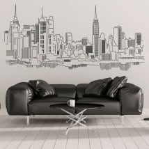 Vinilos decorativos y pegatinas skyline new york