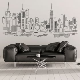 Vinilos decorativos y pegatinas skyline new york