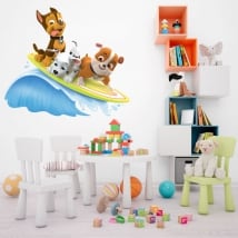 Pegatinas la patrulla canina surf marshall rubble y chase