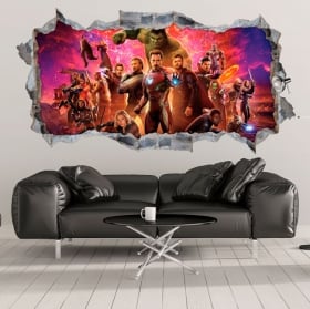 Vinilos decorativos 3d los vengadores endgame